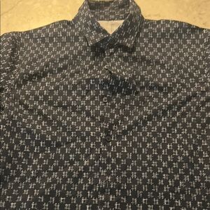 Men's Navy Patterned Shirt